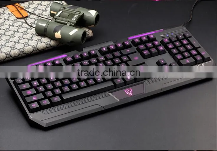 2015 3 colors LED light backlit professional gaming computer keyboard