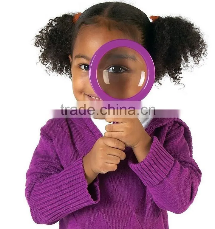 Colorful Plastic Magnifying Glass, Pocket Magnifier for Kids