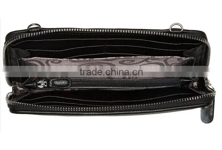 Ningbo Hot Selling Italian Croco-embossed Women's Clutch Handbags With Removable Strap