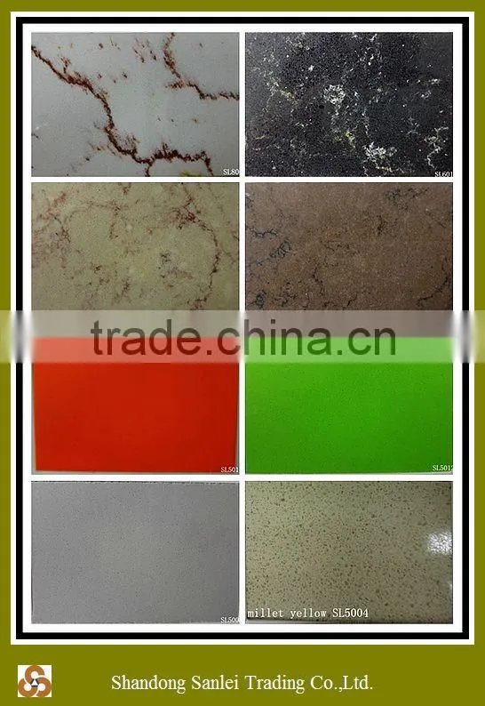 hot sale artificial quartz stone slab for kitchen counter-top