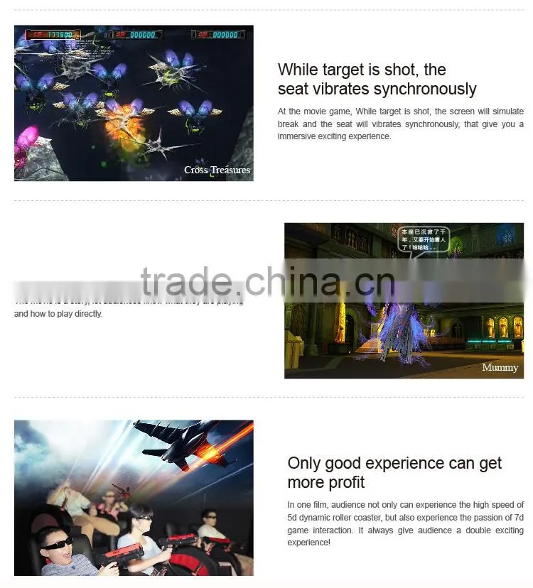 Eelctric platform 3DOF 24 seats 7d theater 36 seats 7d dynamic theater