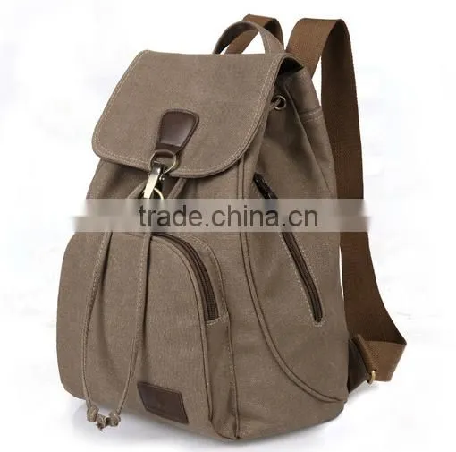 Hot selling custom canvas drawstring backpack bag