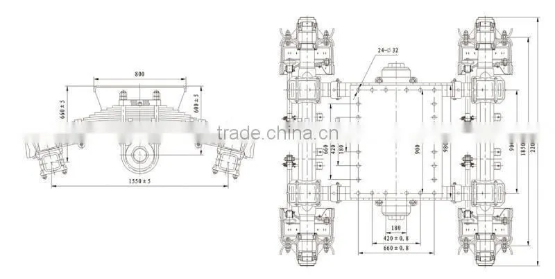 Bogie semi trailer bogie for sale