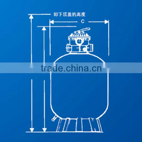 Classic swimming pool top-mounted sand filter