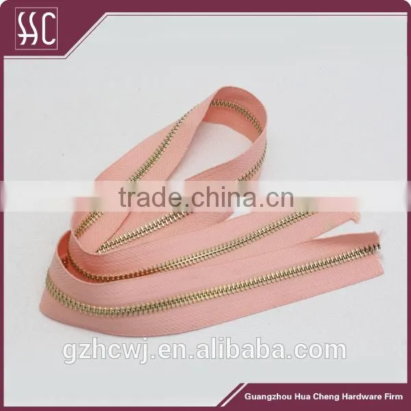 #3 #5 #8 teeth metal brass zips wholesale zips for bags