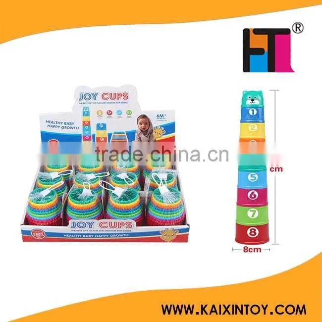 Brain training toy pile up game with folding cup&music