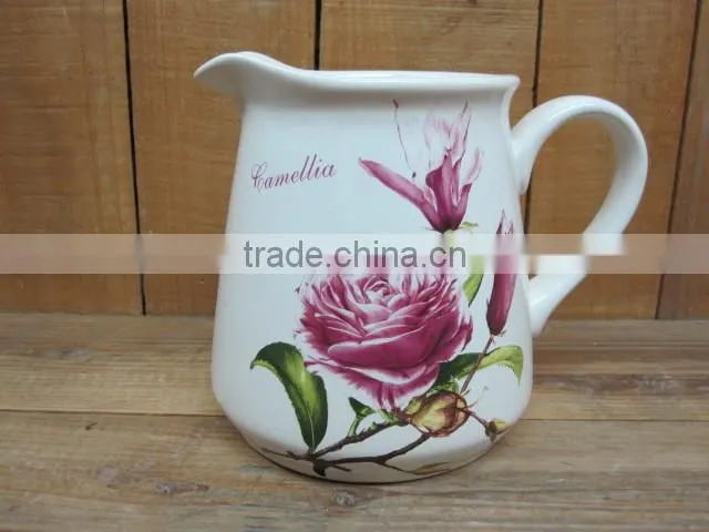 Artistic ceramic breakfast cup and saucer set