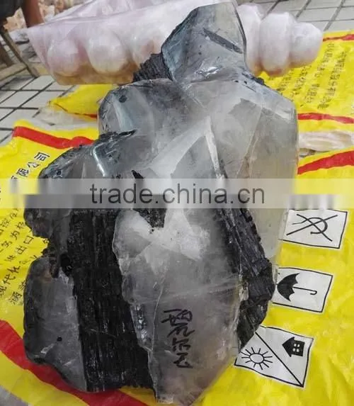 large natural rock raw black tourmaline specimen for decoration
