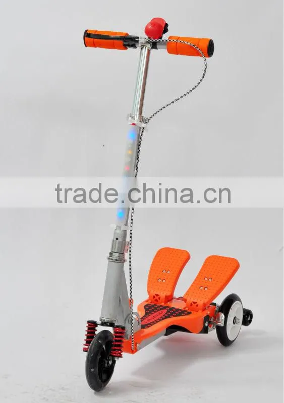3 wheels scooter all aluminum for children with light bar
