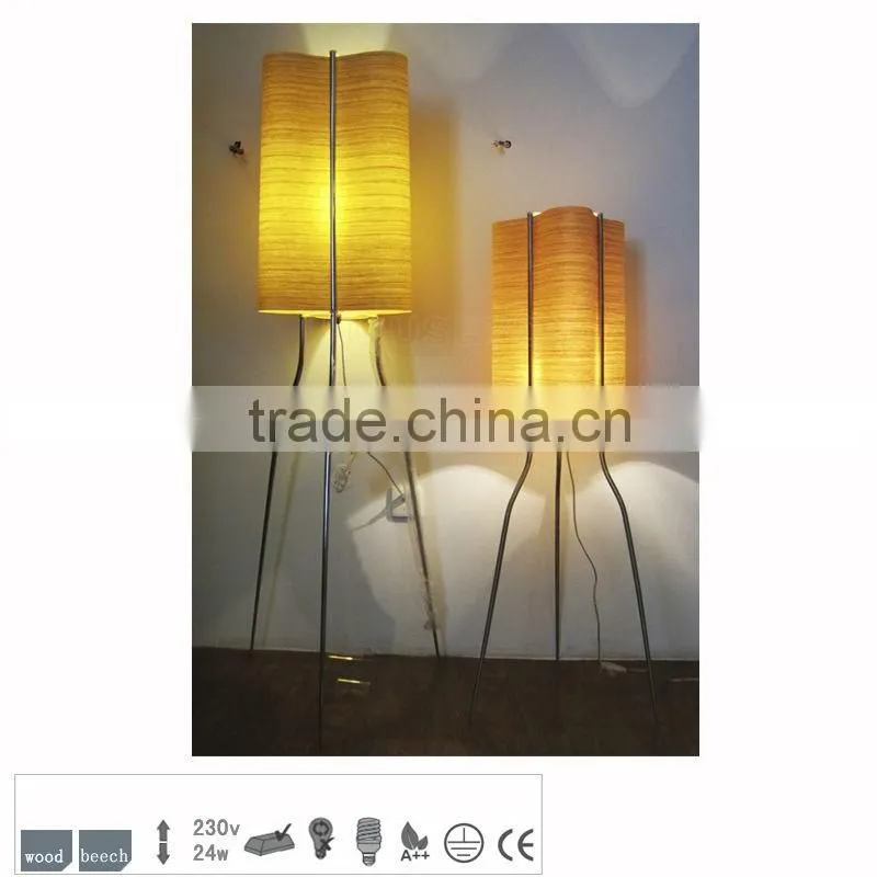 Modern decor home tripod natural wood floor lamp,Home tripod natural wood floor lamp,Natural wood floor lamp F1008-126