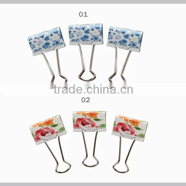 25mm Floral Print Binder Clip