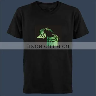 High quality and hot sale El sound sensor t-shirt