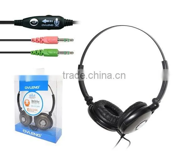 Lightly super high quality colorful PC headphone OV-L112MV with microphone