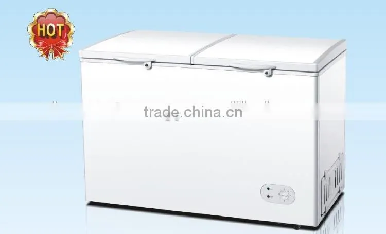CE CB SONCAP SASO new modern home appliance single/two top open door single temperature chest freezer with led light inside
