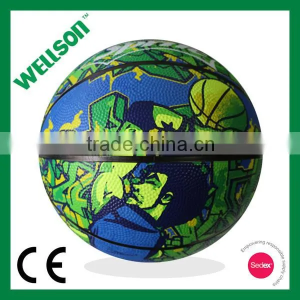 Multiply allover printed rubber basketball
