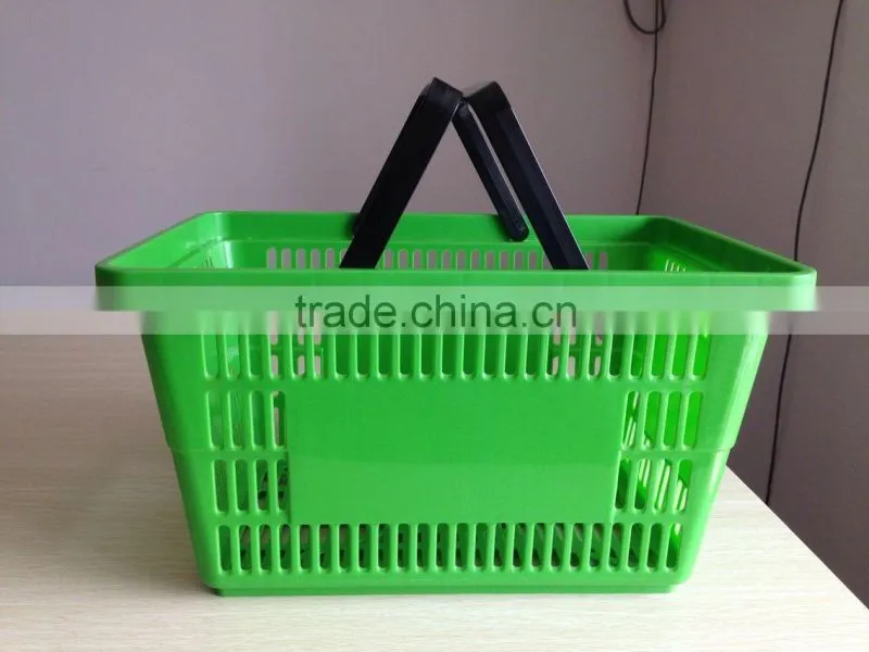 Supermarket Square Style Shopping Baskets RH-BPH21-1 For Supermarket Shopping Basket With Double Handles
