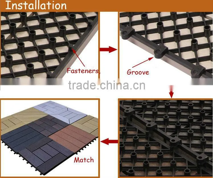 wpc diy tiles for outdoor