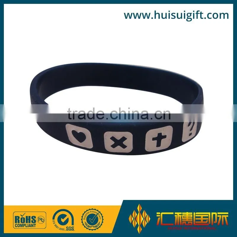 high quality promotional latest design silicone bracelet