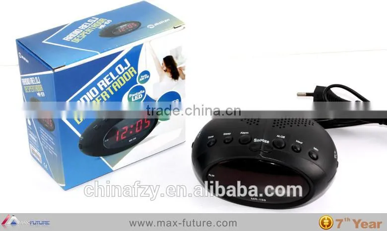 F-1750 0.6 Inch LED Clock Radio,Alarm Clock Radio AM/FM,Alarm/Snooze/Sleep Function