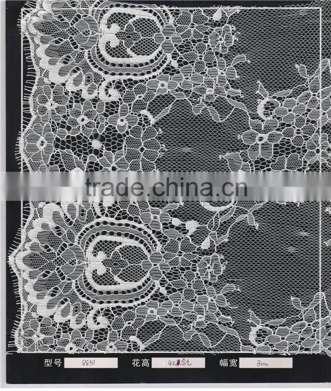 Fashions White Eyelash Lace Trim For Lady Dress
