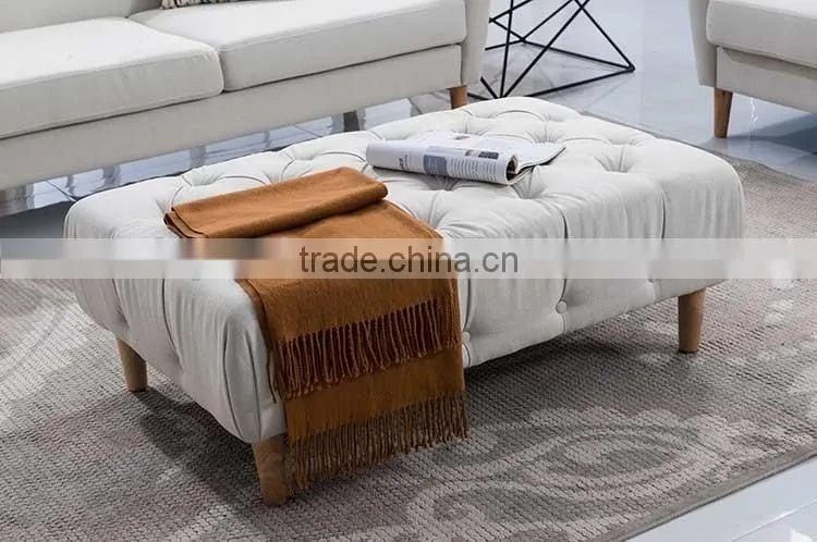 modern nordic style wooden legs sofa furniture button tufted fabric upholstered sofa set
