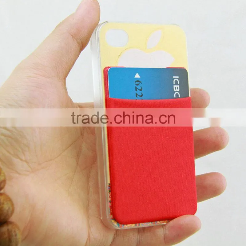 cheap 3m sticker microfiber card wallet, mobile phone wallet case