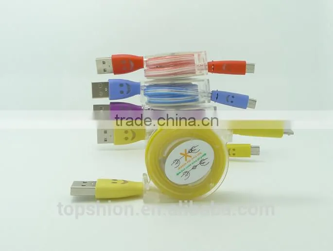 Bling bling micro led light universal usb cable charger
