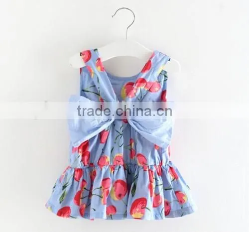 Beautiful Baby Girls Ruffle Shirt Back Big Bow Girls Ruffle Shirt