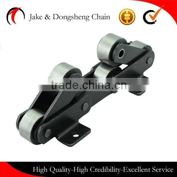 SUS C2042 pitch 25.40 food line machine parts large roller conveyor chains with attachments
