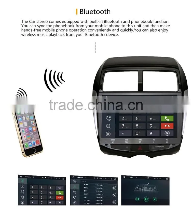 10.1 Inch High quality double din Audio car gps dvd player for Mitsubishi ASX
