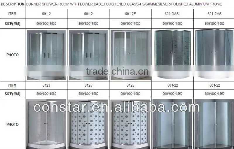 Corner shower enclosure