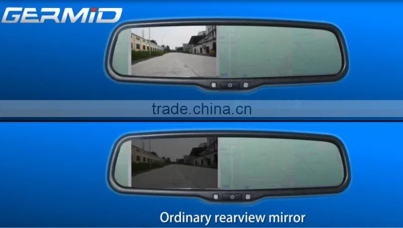 4.3 inch bluetooth rearview mirror monitor with wireless backup camera display