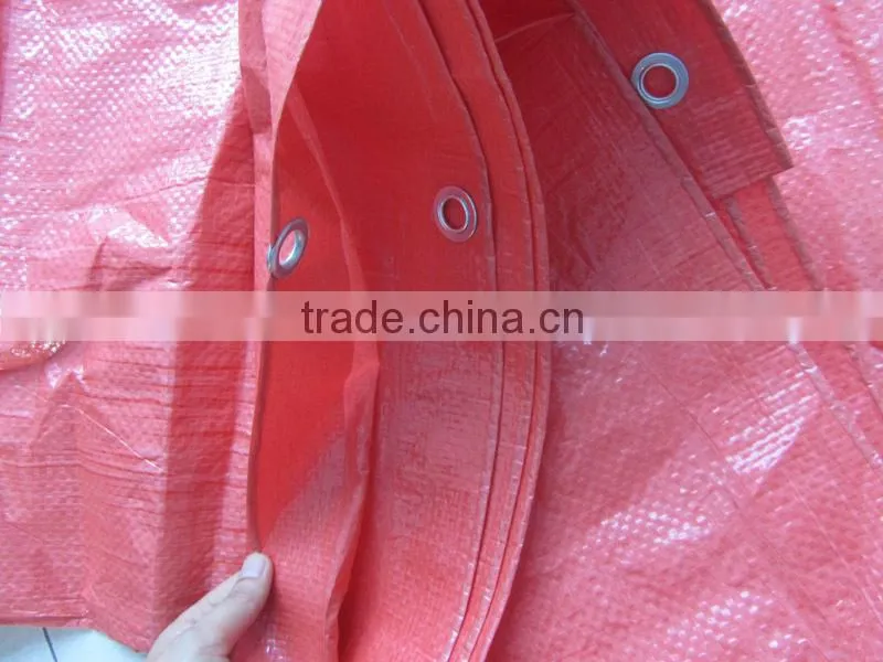 Waterproof HDPE tarpaulin covers with reinforced corners and grommets