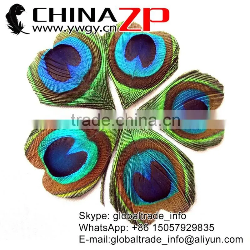 Wedding invitation Table Centerpiece DIY scrapbook or hairpiece Factory Hand-trimmed Heart Shape Peacock Eye feathers