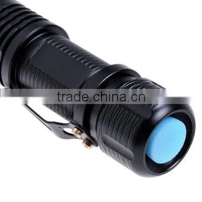 aluminum rechargeable portable emergency led flashlight