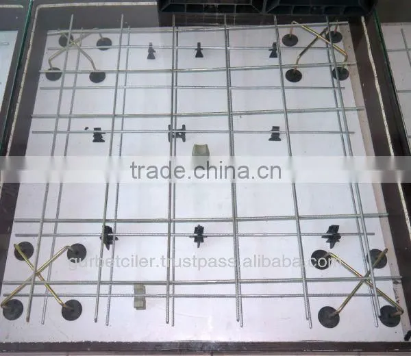 Plastic bar chairs and spacers for slab mesh
