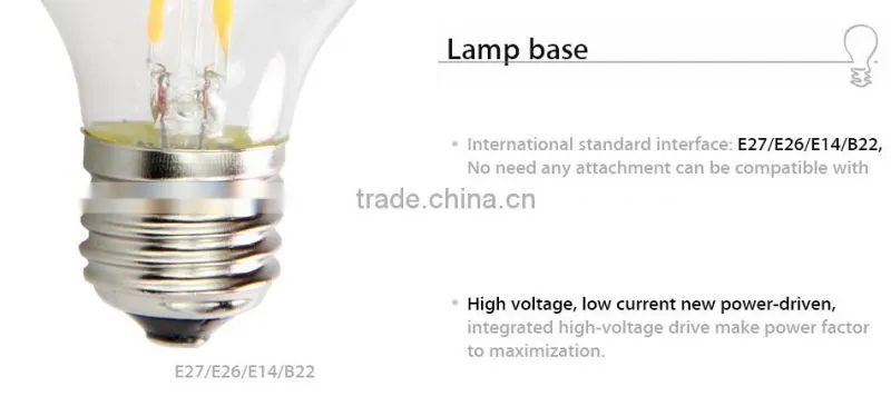 2016 new desigin japan 110v round e27 glass led light bulb
