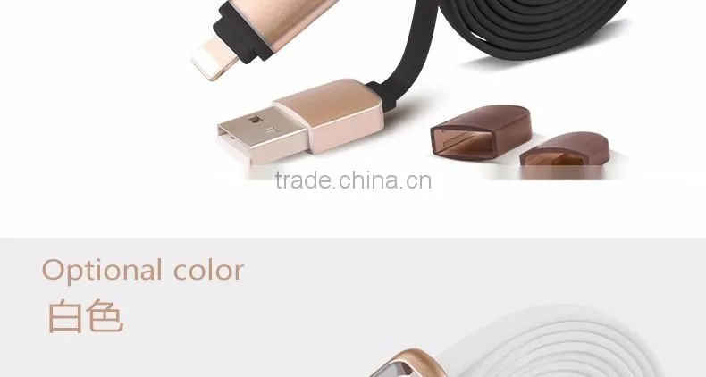 Diamonds 2in 1 Noodle USB Cable multi usb cable for samsung S6,S7&Iphone 6/6s/7