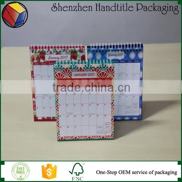 2017 new year paper islamic table desk advent hijri calendar factory