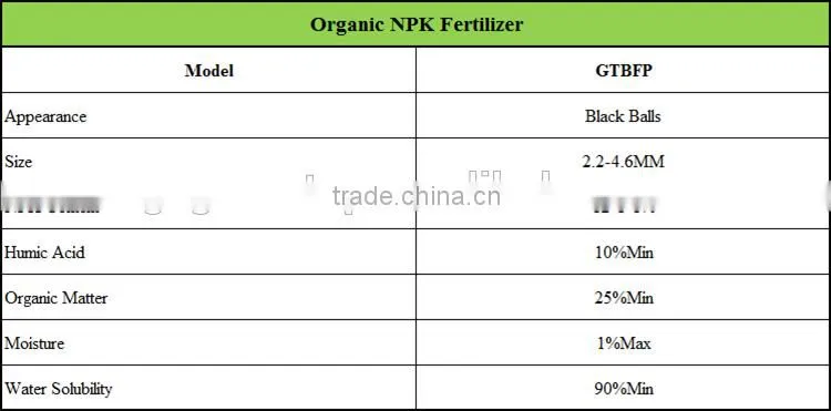 Granular npk fertilizer humic acid organic fertilizer prices