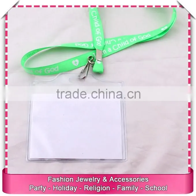 Retractable id badge holder with lanyard, clear pvc waterproof badge holders