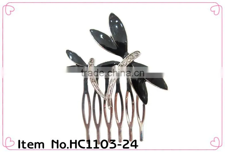 High quality blue rhinestone crystal hair comb