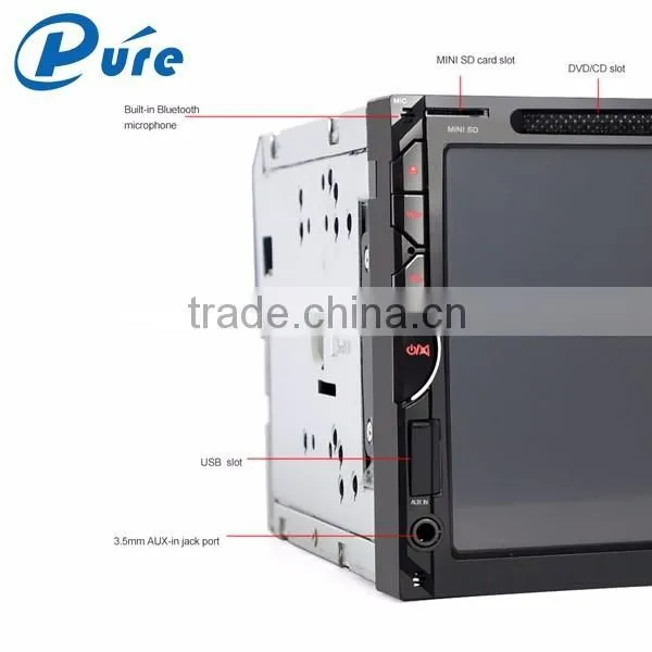 6.95 inch double din car dvd player support handsfree call and DVD/CD/SD card Player