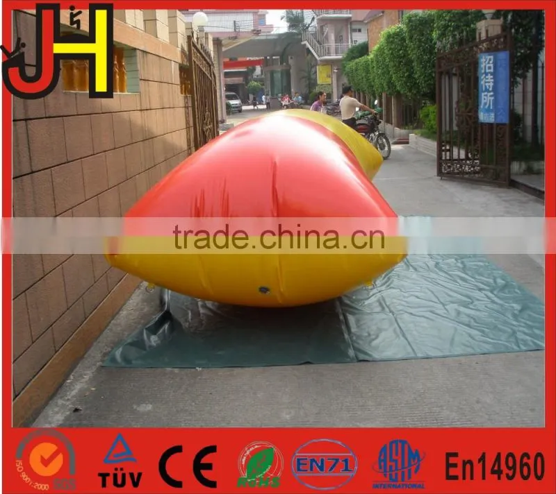inflatable water catapult blob, water play mat, inflatable water jumping bag