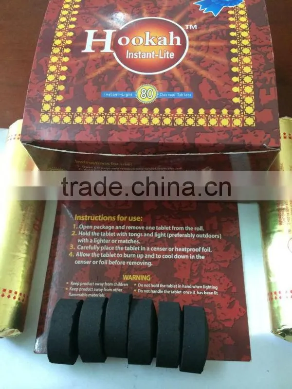 high quality,long burning Shisha charcoal 38mm