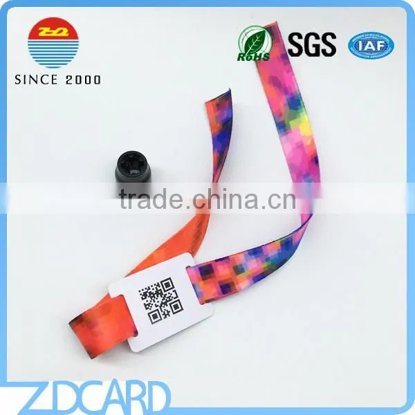 13.56MHz RFID Woven Fabric Bracelet with NTAG213 Chip
