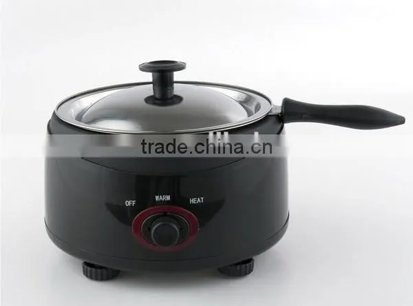 Plastic commercial chocolate melting pot with cover on sale