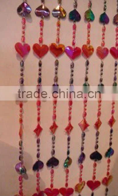 Plastic bead curtain