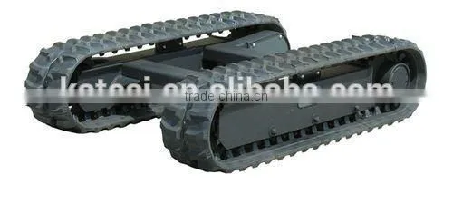 Steel and rubber track undercarriages for excavator/ drill rig