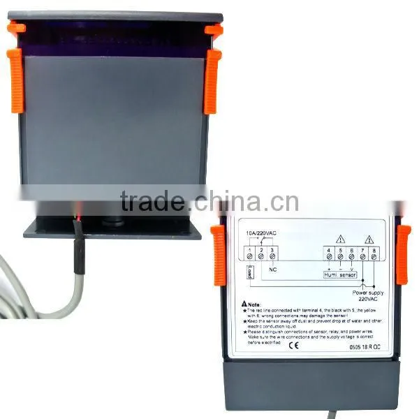 Mini Digital Micro-computer Hygrostat Relative Humidity Controller 0%~ 99% RH Range + 2M Length Sensor Wire